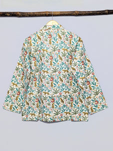 Pyjama d'été décontracté pour femmes en coton tissé imprimé |   Ensemble haut à manches longues et pyjama |   Vêtements de nuit confortables en gros - Product Image 4