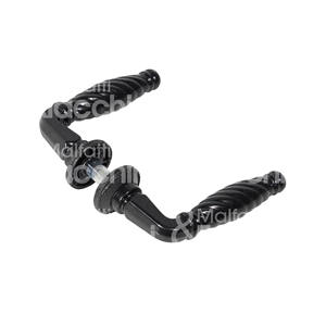 MANGO TIPO RUSTICO Art. 435/TX Square 8x35-55 En aluminio pintado negro - Product Image 1