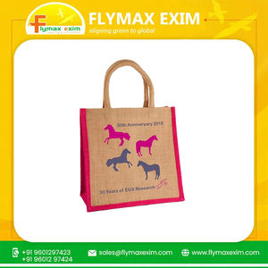 Bolsas de mano de arpillera y yute con diseño de letras ecológicas de alta calidad, bolsas de compras de moda a la venta - Product Image 6