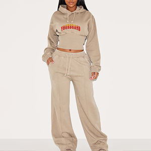 ชุดครอปมีฮู้ดเสื้อครอปมีโลโก้ชุดฮิปฮอปสตรีทผ้าคอตตอน100% ออกแบบได้ตามต้องการ - Product Image 1