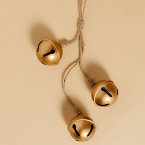 Golden Jingle Bell Ornament Alta calidad Más vendido en una sola cuerda Colgando Navidad Usado Jingle Bells - Product Image 6