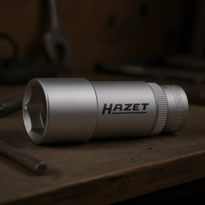 Hazet 3/8'' Long Metric Square 6-Point <b>Socket</b> with Traction Profile - Product Image 3