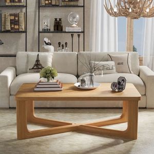 Table basse en bois classique, meubles intemporels pour le salon, construction solide, élégance naturelle pour les décors intérieurs traditionnels - Product Image 1
