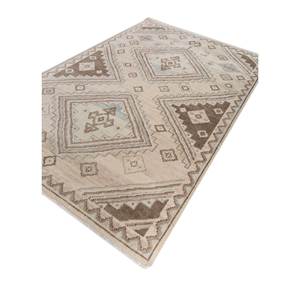 Alfombras de Lana Tejidas a Mano Thyme Ivory, Rectangulares de 9x12, con Patrón Geométrico y Abstracto, Estilo Tabriz, para Sala de Estar, PKWL-1077 - Product Image 2