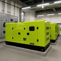 Generator Diesel Cummins 200kVA 300kVA Silent 50/60Hz 3-Fasa Bersertifikasi ISO 9001 CE untuk Pusat Data dan Industri