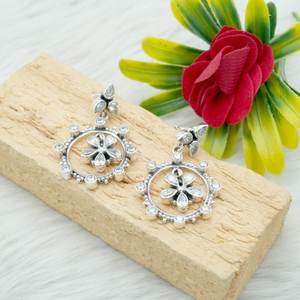 Pendiente de Plata de Ley 925, circonita Natural y piedras preciosas CZ, joyería hecha a mano para ella, regalo de moda, 2017 - Product Image 1