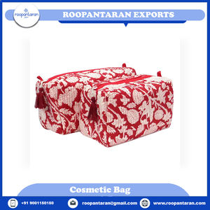 Bolsas de Maquillaje de Algodón Estampadas a Mano de Fabricante Indio, Última Tendencia, en Venta al Precio Más Bajo - Product Image 6