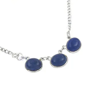 Collier en argent 925 avec pierre précieuse bleue pour femmes, parfait pour un usage quotidien et un cadeau - Product Image 3