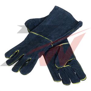 Guantes de Trabajo de Cuero Vacuno Impermeables OEM, Resistentes al Calor para Soldadura, Fabricados Directamente en Fábrica, Guantes para Chimeneas y Fogatas - Product Image 4