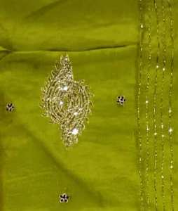 Costumes en organza brodés à la main non cousus de créateur moderne pour femmes vêtements de fête traditionnels indiens et pakistanais à la mode - Product Image 3