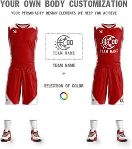 Ensemble de maillots de basket-ball personnalisés de haute qualité sublimés et respirants 2024, nouveau design, shorts imprimés, maillots, vente en gros, logo personnalisé - Product Image 3
