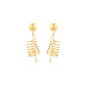 Vente en gros de lot de 25 paires de boucles d'oreilles en laiton plaqué or jaune, faites à la main, avec fil enroulé, style bohème, bijoux à breloques, cadeau pour elle - Product Image 1