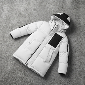 Chaqueta larga acolchada de calidad superior para hombre, ropa de calle de moda, chaqueta acolchada de algodón cálida Hip Hop de 2 tonos para hombre - Product Image 5