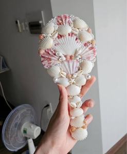 AVAILABLE Seashell Hand Mirror Lightweight Stylish Mirror for Daily Grooming <b>Makeup</b> Personal <b>Vanity</b> Use Vietnam - Product Image 2