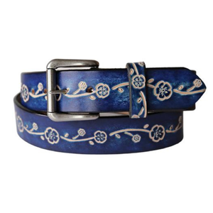 Ceintures en cuir unisexes à logo personnalisé, style western tendance, cuir de vache à grain supérieur, avec boucle en laiton usinée à la main, longueur personnalisée - Product Image 1