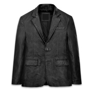 Veste en cuir pour homme, nouveau design, veste en cuir véritable, prix bas, matière en cuir, manches longues, vêtements de rue, veste d'hiver - Product Image 6