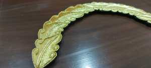 OEM Peak Cap bordado trenzado EE. UU. bordado a mano doble hoja de roble pico con y oro lingotes hojas bordado visera Cap - Product Image 2