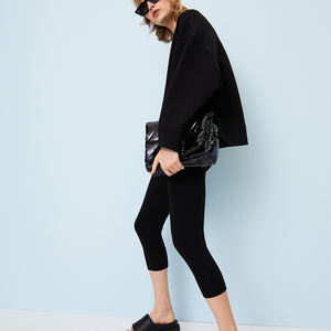 Sweat-shirt basique uni à col rond pour femmes, pull-over pour femmes, sweat-shirt à col rond pour femmes - Product Image 3