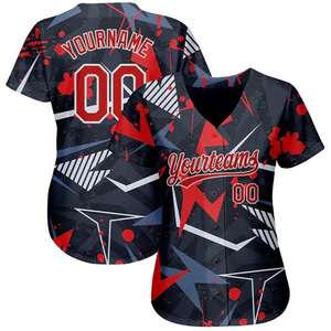 Vente en gros de maillots respirants personnalisés imprimés en 3D uniformes de baseball et softball pour hommes et femmes vêtements de sport avec sublimation - Product Image 4