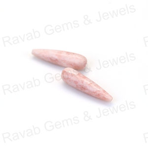 La mejor calidad, 9x30mm, piedras preciosas de amazonita rosa, pendientes largos lisos, fabricación de joyas, piedras preciosas sueltas, proveedor mayorista - Product Image 4