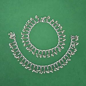 Moti Payal Tobilleras de moda con revestimiento oxidado para mayoristas en India - Product Image 2