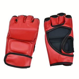 ถุงมือ MMA แบบครึ่งนิ้วสำหรับผู้ใหญ่ถุงมือหนังสำหรับออกกำลังกายกลางแจ้งดีไซน์โลโก้ออกแบบได้ตามที่ต้องการ - Product Image 3