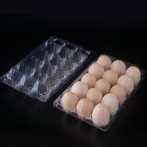 Clear Recyclable PP Plastic <b>Egg</b> Carton 15 Cells Durable Food Grade <b>Eco</b>-Friendly Customizable Protective Packaging - Product Image 1