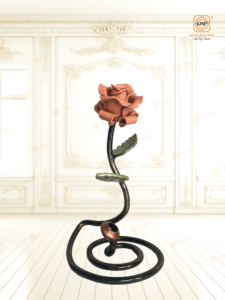 Rose éternelle en fer forgé, prix usine KHP, cadeau d'anniversaire de mariage, décoration de table en métal anti-rouille pour amoureux - Product Image 5