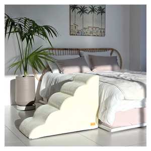 [AllmioPet] Escalier pour animaux de compagnie en tissu nuage ivoire 5 marches AMP 5 IV Conçu pour faciliter l'escalade des chiens et des chats en intérieur et la protection des articulations - Product Image 3