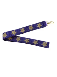 Sangle de sac moderne perlée à la main avec logo personnalisé Accessoires de qualité standard disponibles par MD HANDICRAFTS - Product Image 4