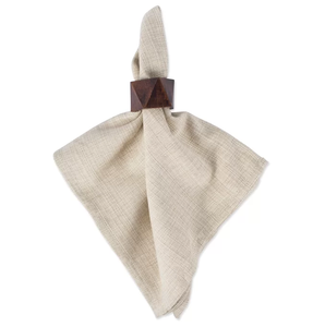 Porte-rond de serviette en bois à motif géométrique sculpté maison fêtes de mariage restaurant table à manger accessoire porte-papier de soie - Product Image 3