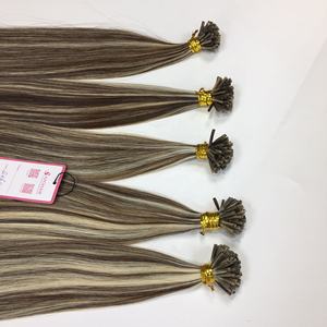 Vente en gros d'extensions de cheveux humains kératine 1g U Flat I Tip cuticule crue à double tirage cheveux Remy style russe vague profonde lâche - Product Image 4