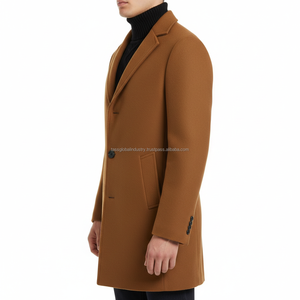 Abrigo de Lana Color Tabaco para Hombre, Personalizado, Fabricante de Ropa de Invierno OEM y Marca Privada - Product Image 3
