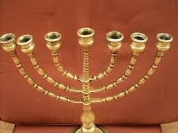 Luxury Brass Menorah Candle Holder Jewish Hanukkah <b>Lamp</b> Decorative Candle Stand Elegant Religious Decor - Product Image 3