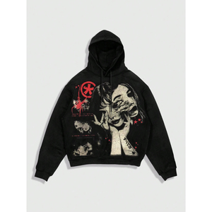 Nouvel arrivage Sweats à capuche personnalisés de haute qualité noir délavé, respirants, durables, coupe-vent, grande taille, pour hommes, desservis par les OEM - Product Image 1