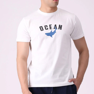 Camisetas de hombre marca de impresión personalizada transpirable 100% algodón camisetas de hombre de alta calidad gráfico de peso pesado camisetas de hombre - Product Image 1