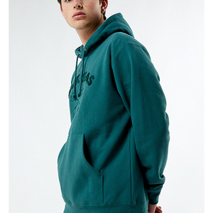 Sudadera con capucha de algodón grueso de bajo MOQ para hombre, diseño personalizado con logo, impresión digital y bolsillos frontales. - Product Image 3