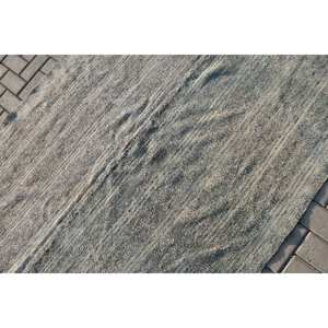 พรมขนสัตว์ตุรกี6.2ft x วินเทจสไตล์4.9ft ทันสมัยผ้าทอสีเทาเรียบมีลวดลายปะติดสำหรับห้องนั่งเล่นตกแต่งห้องโถง - Product Image 5