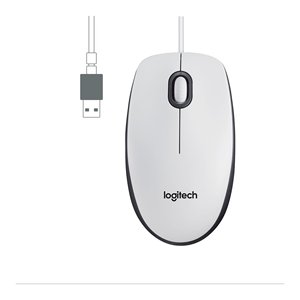 เมาส์คอนซูเมอร์ M SERIES M100 แบบมีสาย สีขาว 910 006764 - Product Image 3