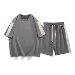 Verano chándal streetwear estilo personalizado color hombres corriendo pantalones cortos conjunto mejor calidad venta en línea - Product Image 5