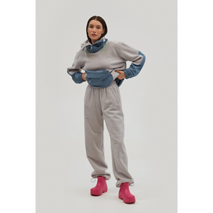 Conjunto de chándal de lana Polar para mujer, cuello con capucha, estampado, estilo informal, cálido, traje de invierno para primavera - Product Image 1