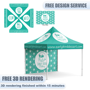 Tente pop-up en toile personnalisée 40mm hexagonale en aluminium 600D 10x10 promotionnelle d'affaires d'intérieur avec logo - Product Image 3