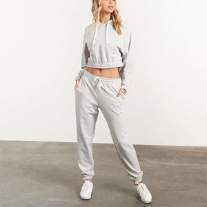 Manufacturers Cropped Hoodies for Women's Fleece Pullover Women Hoodies Drawstring Crop <b>top</b> Pullover Hoodies Pakistan - Product Image 1