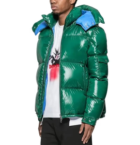 Vêtements d'hiver pour hommes Veste pour hommes de haute qualité Veste en duvet Veste pour hommes Unisexe Shiny Puffer Bomber Jacket - Product Image 4