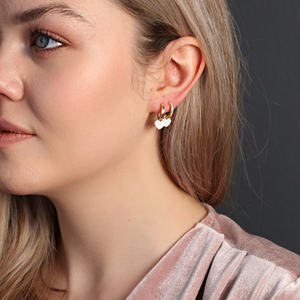 Coeur Design élégant émail blanc boucles d'oreilles en gros turc 925 en argent Sterling fabriqué à la main bijoux fins - Product Image 4