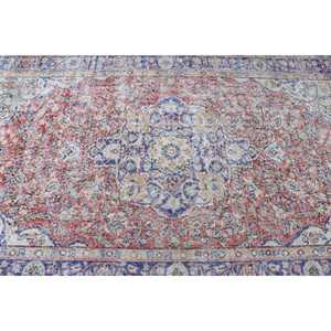 Grand tapis vintage, tapis turc 5,2x8,2 pieds, tapis en laine rouge - Product Image 5