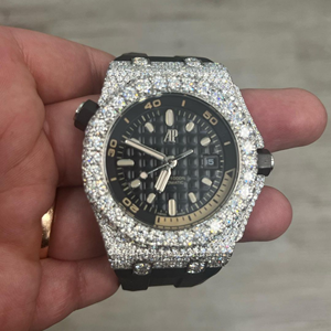 Reloj de diamante cultivado en laboratorio DEF de alta calidad Reloj de diamante estilo Hip Hop de diamante incoloro - Product Image 6