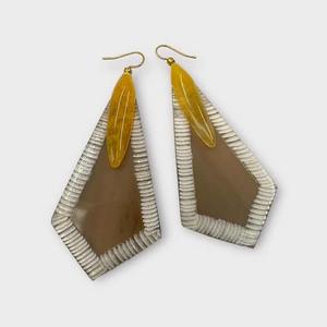 Elegantes pendientes de cuerno de búfalo natural para niñas y mujeres artesanías Javed DE LA India joyería de estilo Animal pulido - Product Image 5