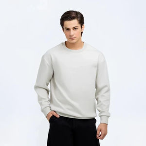 Sweat-shirt d'hiver à col rond pour homme, doublé, écologique, avec logo personnalisé, 100% coton molletonné, pull-over - Product Image 1