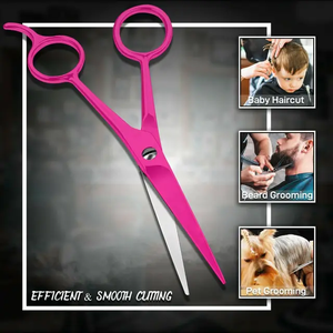 Venta al por mayor profesional salón de corte de pelo tijeras de peluquero Japan440C acero a estrenar Acero inoxidable hoja recta punta afilada - Product Image 1